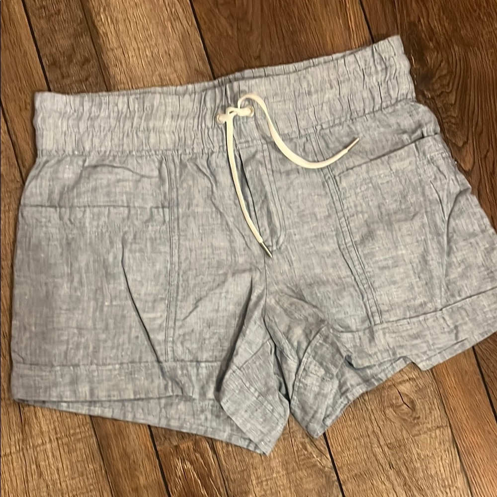 Athleta Light Blue Cargo Shorts with Elastic Waistband